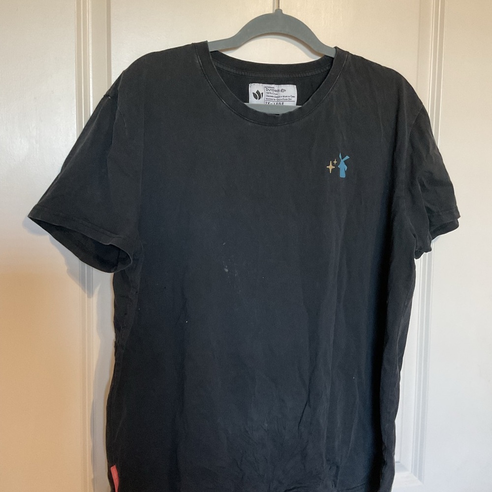 Dutch Bros Black Short Sleeve Tee with Small Blue & Gold Chest Logo